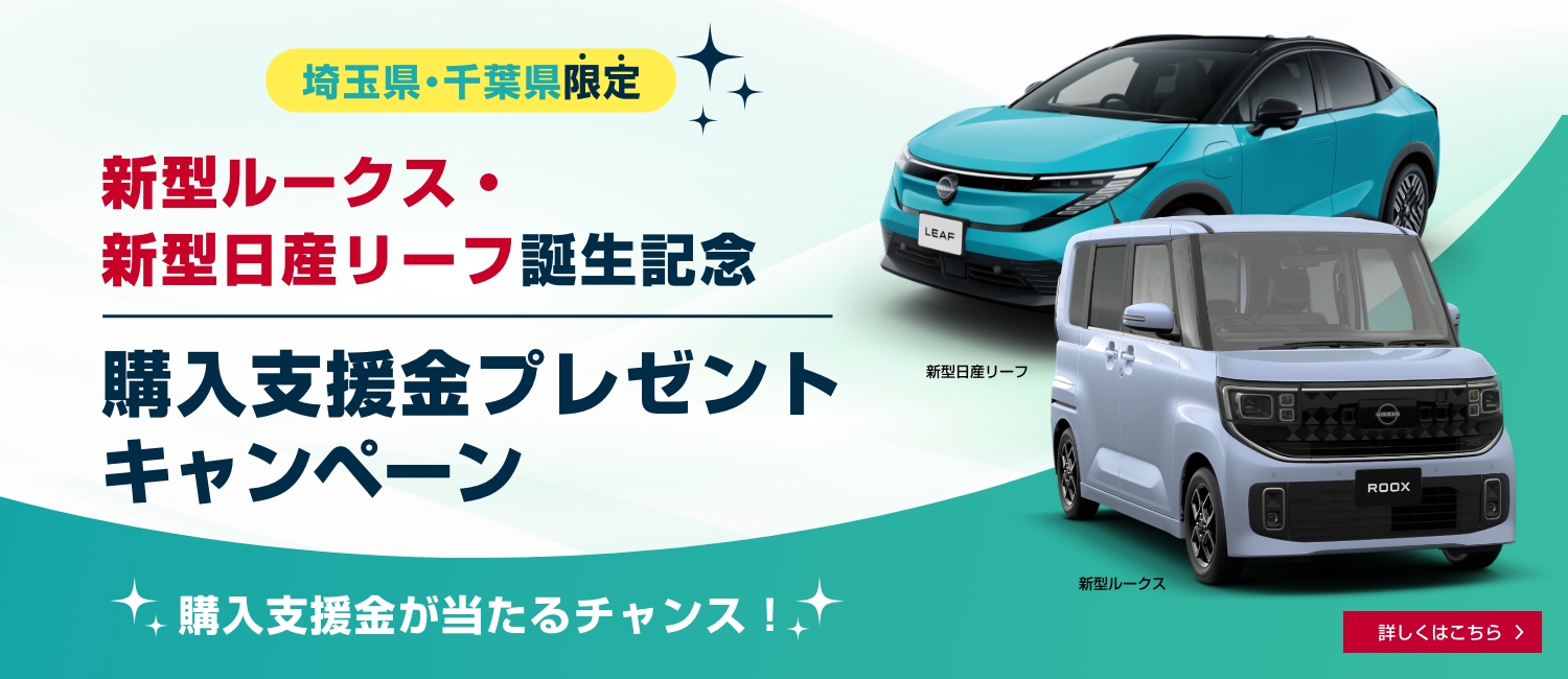 新型ルークス・新型日産リーフ　購入支援金プレゼントキャンペーン